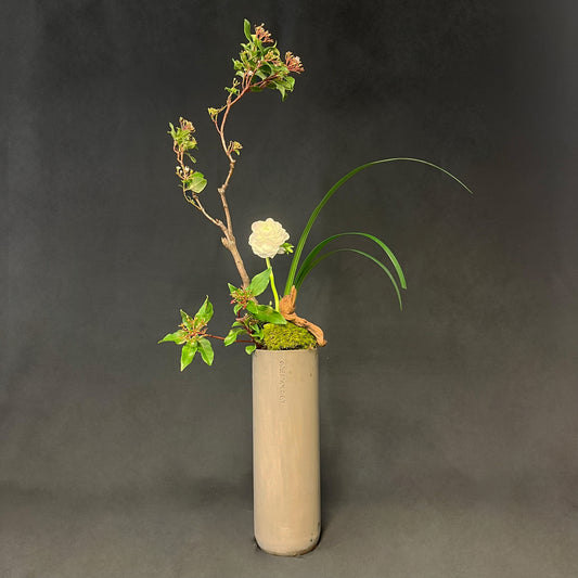 Greenology® Cylinder Ikebana Vase Centrepiece Floral Arrangement